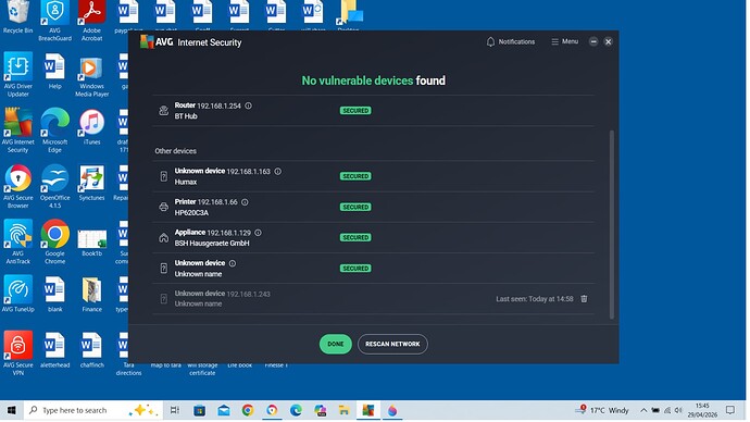 Network inspctor unknown device
