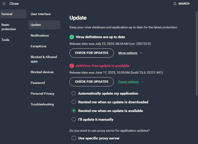 AVG update FAILS to notify - ongoing problem - is this bug being fixed